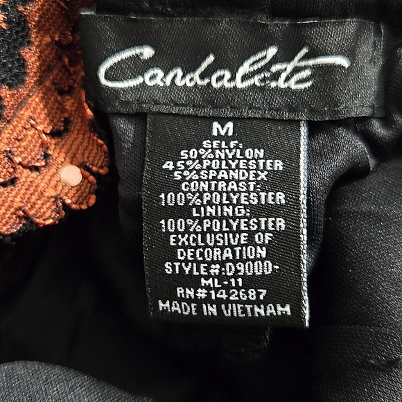 Candalate Copper & Black Formal Dress,  sz M - Picture 6 of 6